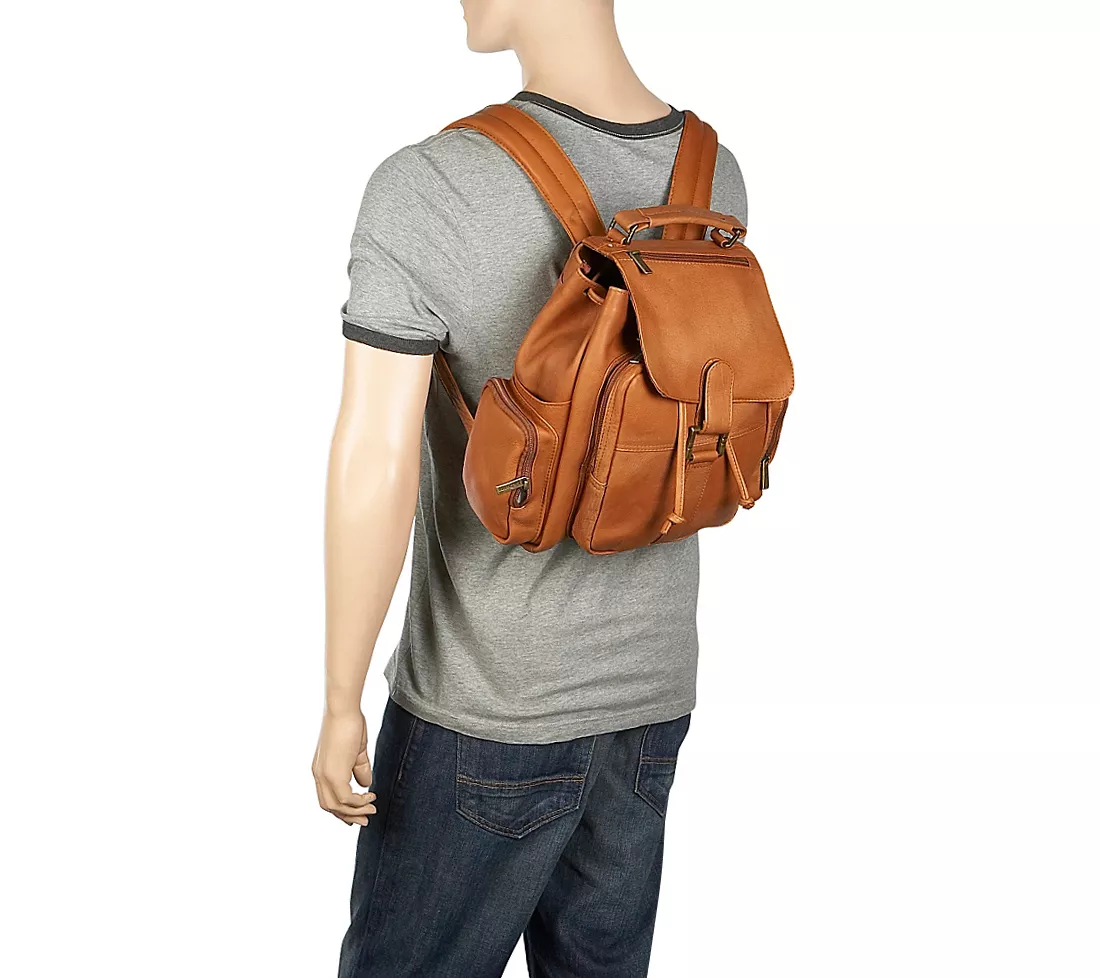 Le Donne Leather Multi-Pocket Backpack