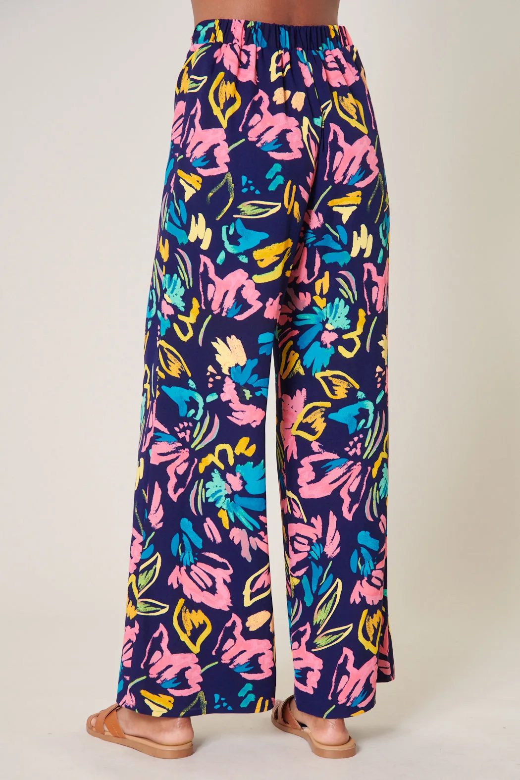 Limbo Floral Strokes Wide Leg Pants