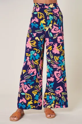 Limbo Floral Strokes Wide Leg Pants