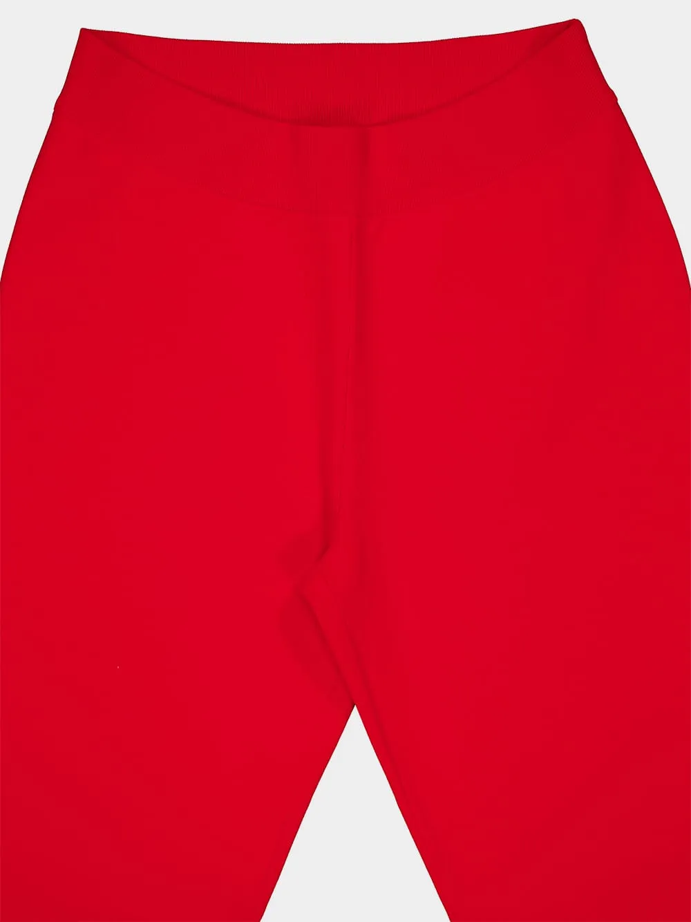 Lipstick Red Mid-Rise Flared Trousers