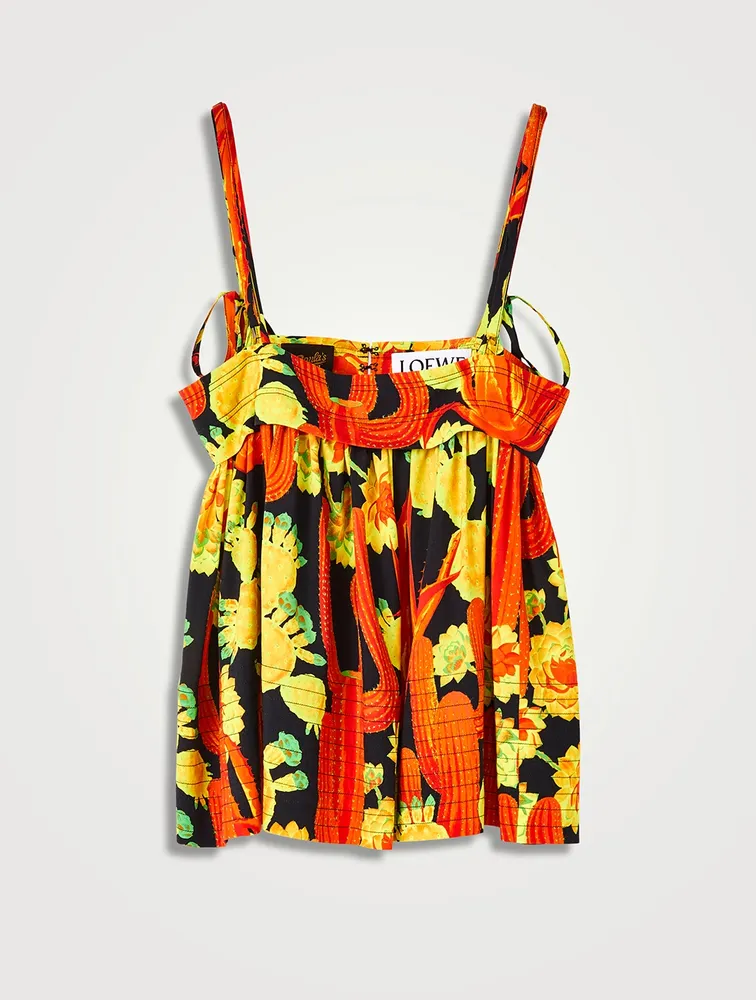 LOEWE Paula's Ibiza Sleeveless Top Cactus Print