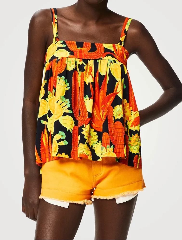 LOEWE Paula's Ibiza Sleeveless Top Cactus Print