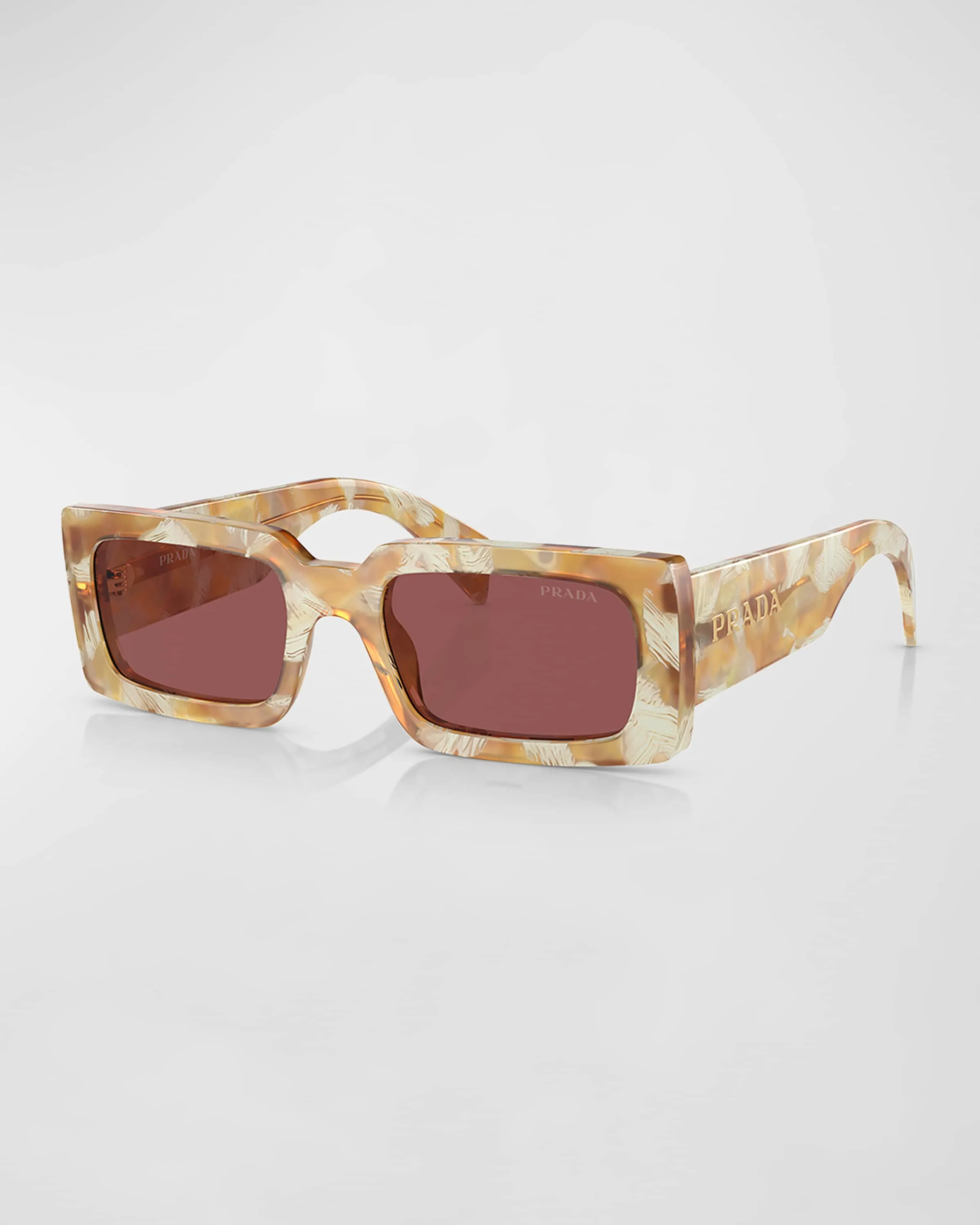 Logo Acetate Rectangle Sunglasses