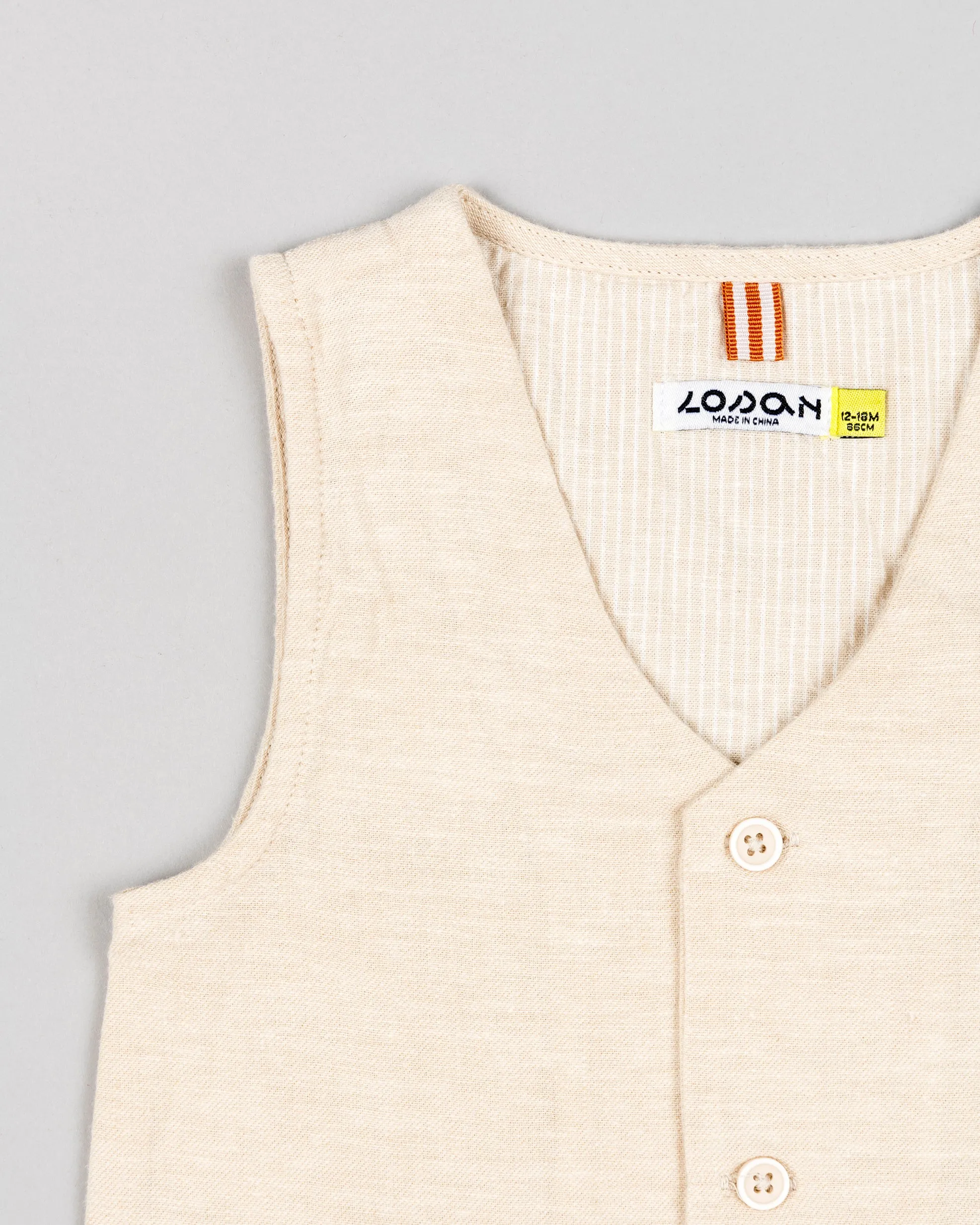 Losan Natural Linen Vest