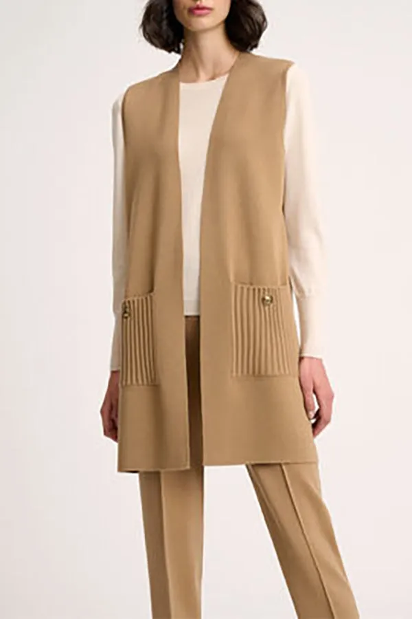 Luisa Spagnoli MENNA BEIGE KNIT VEST