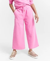 Macy's Epic Threads Girls Cropped Wide-Leg French Terry Pants, Created for Macy's