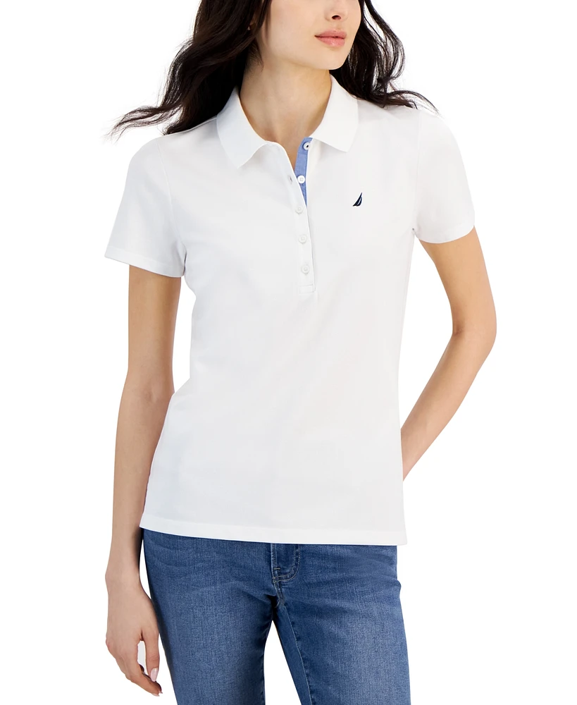 Macy's Nautica Jeans Women's Short-Sleeve Polo-Collar Shirt