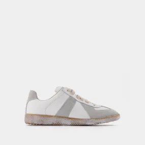 Maison Margiela  Replica Deconstructed Sneakers in White Leather