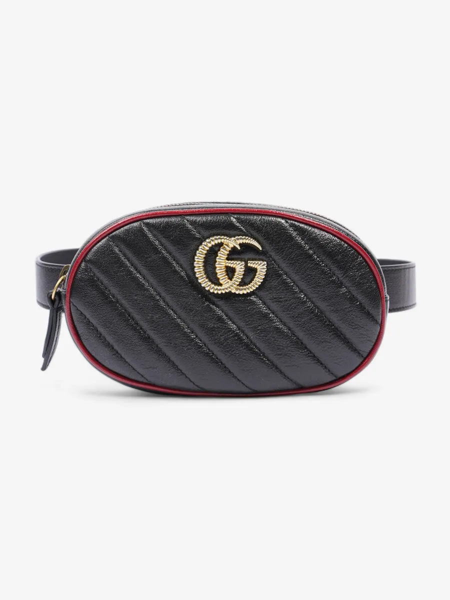 Marmont Belt Bag Black / Red Leather 75cm 30"