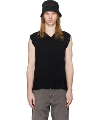 Marni Black V-Neck Vest