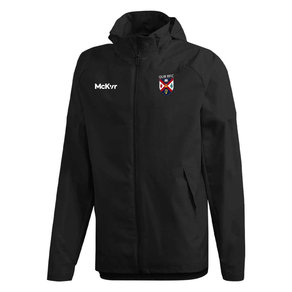 Mc Keever QUB RFC Core 22 Rain Jacket - Youth - Black