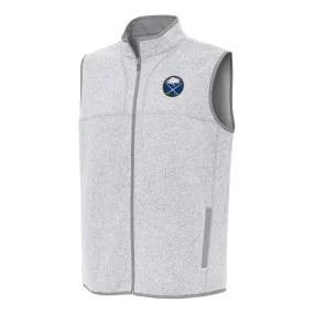 Men's Buffalo Sabres Antigua Heather Gray Fortune Full-Zip Vest