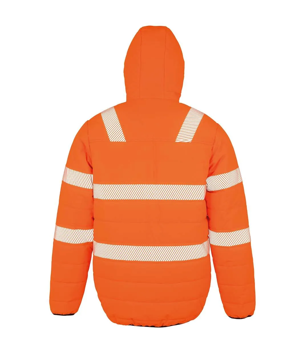 Mens ripstop safety padded jacket fluorescent orange Result Genuine Recycled