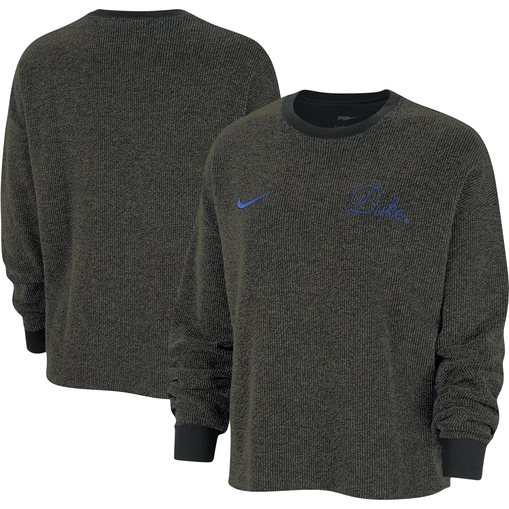 Nike Duke Blue Devils Yoga Script Pullover Sweatshirt