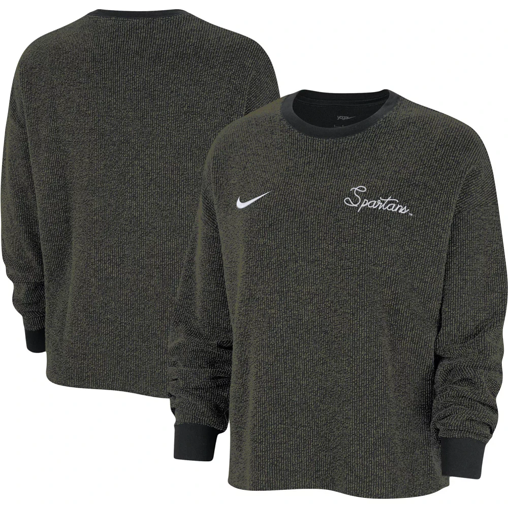 Nike Michigan State Spartans Yoga Script Pullover Sweatshirt