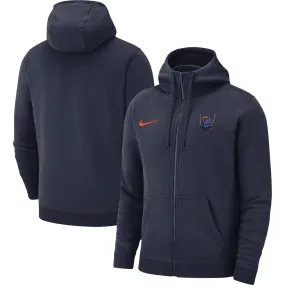 NikeVirginia Cavaliers Navy Club Full-Zip Hoodie