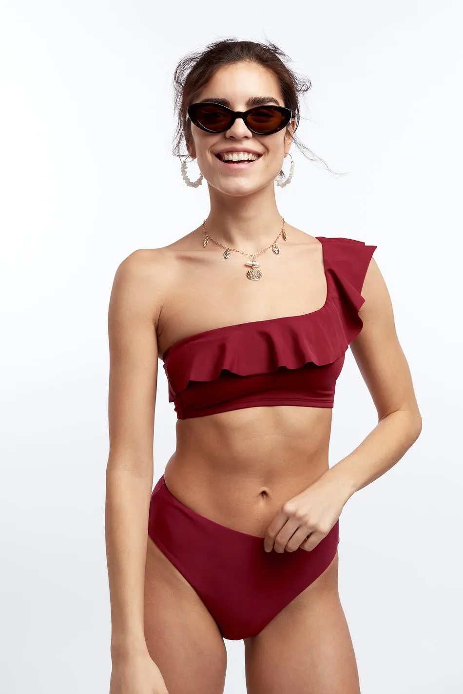 Nina bikini frill top