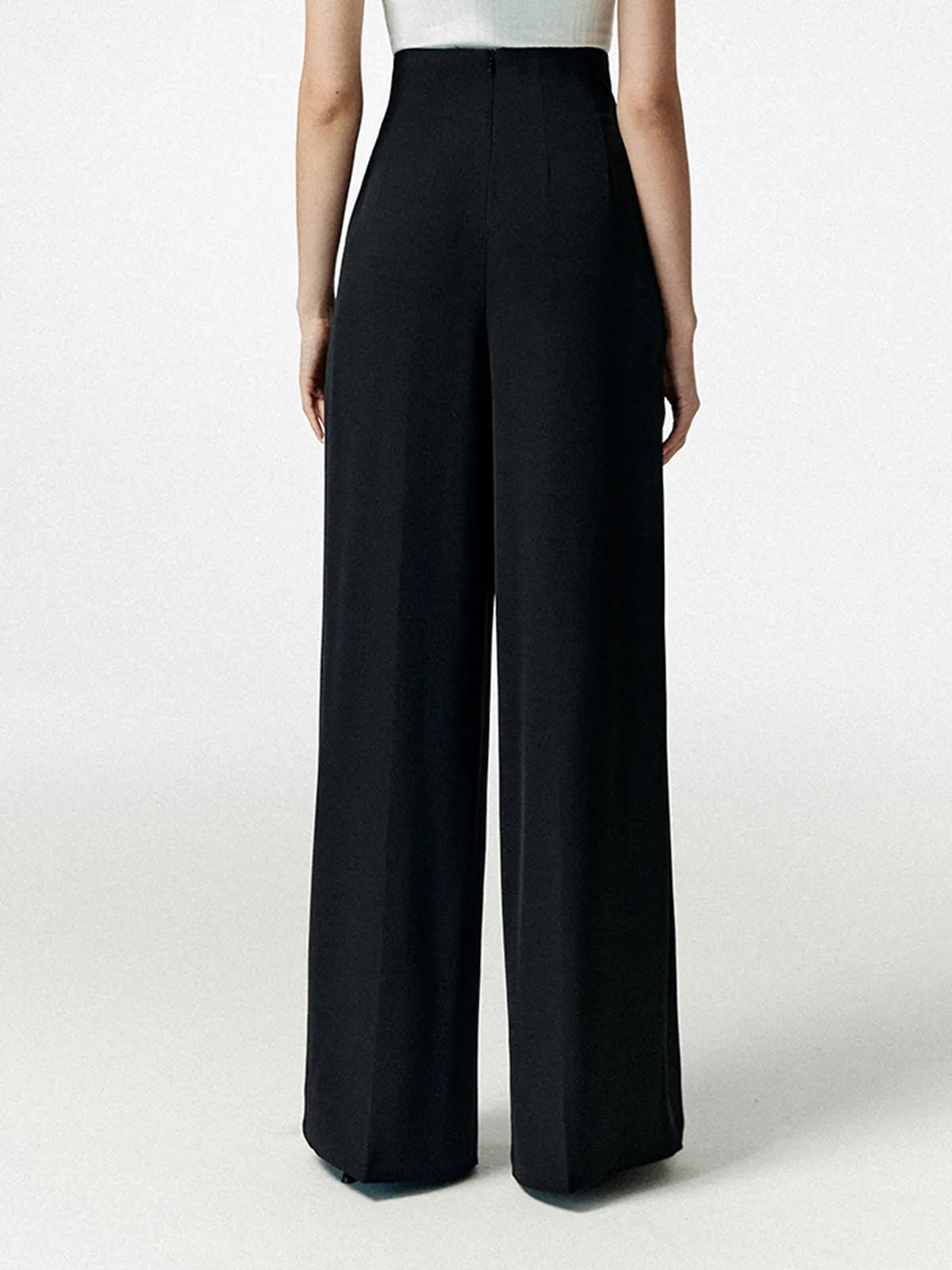 Notch Wide Leg Dress Pants