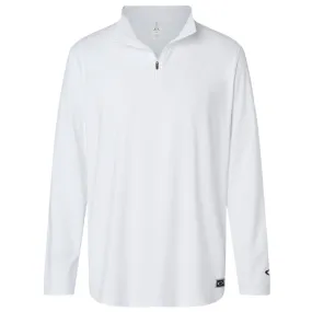 Oakley Men's White Team Issue Podium Quarter-Zip Pullover