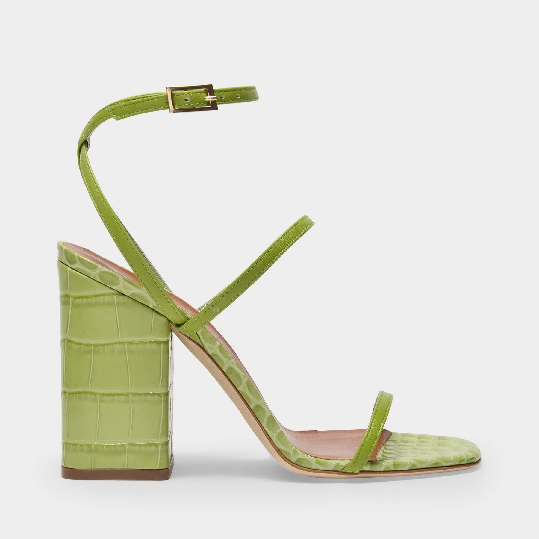 Paris Texas  Maria Sandals in Green Leather