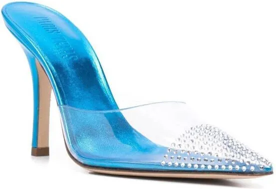 Paris Texas transparent crystal sandals Blue