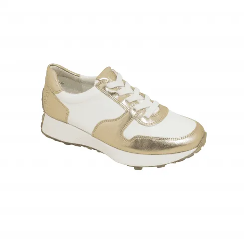 Paul Green 5238-04 | Oro/White Leather | Womens Casual Trainers