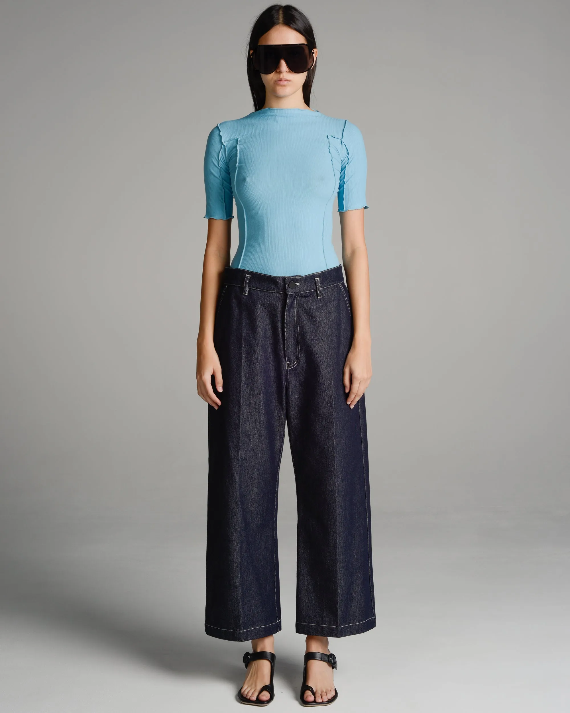 Pelanac Cropped Denim Trousers