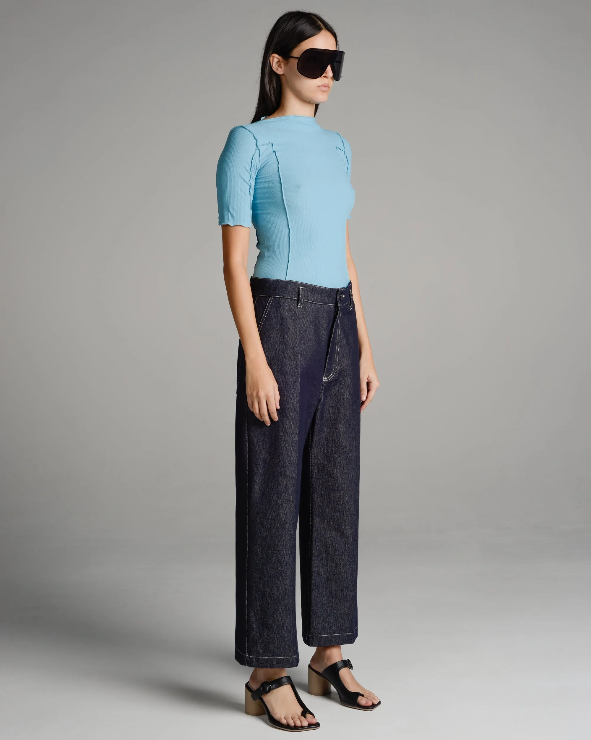 Pelanac Cropped Denim Trousers