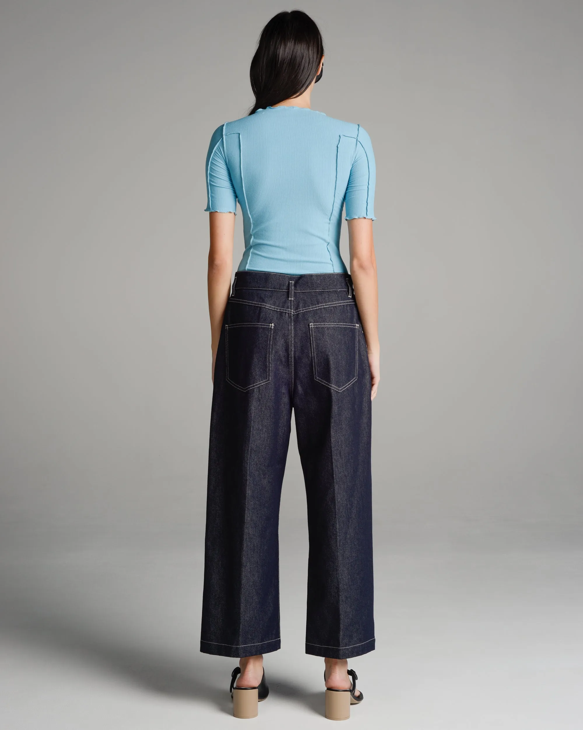 Pelanac Cropped Denim Trousers