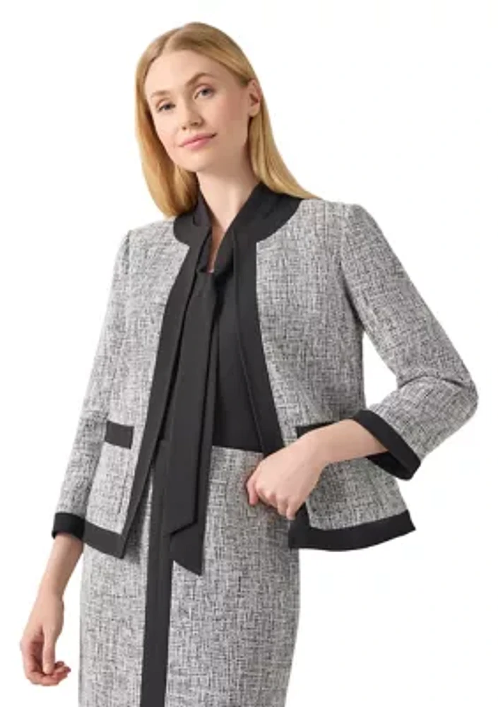 Petite Tweed Patch Pocket Framed Suit Separate Jacket