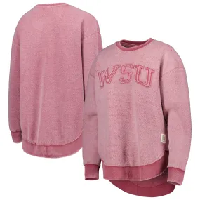 Pressbox Washington State Cougars Women's Crimson Ponchoville Pullover Sweatshirt