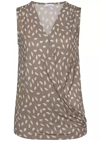 Printed V-Neck Sleeveless Vest Top by LASCANA | Look Again