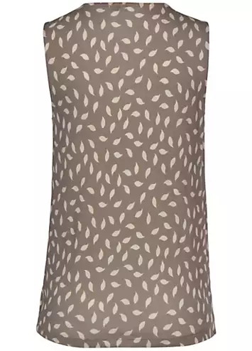 Printed V-Neck Sleeveless Vest Top by LASCANA | Look Again