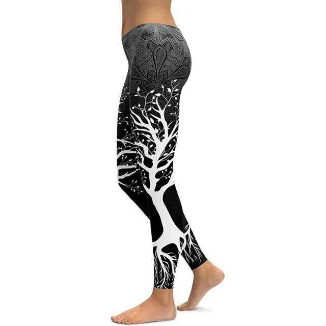 Printed yoga trousers