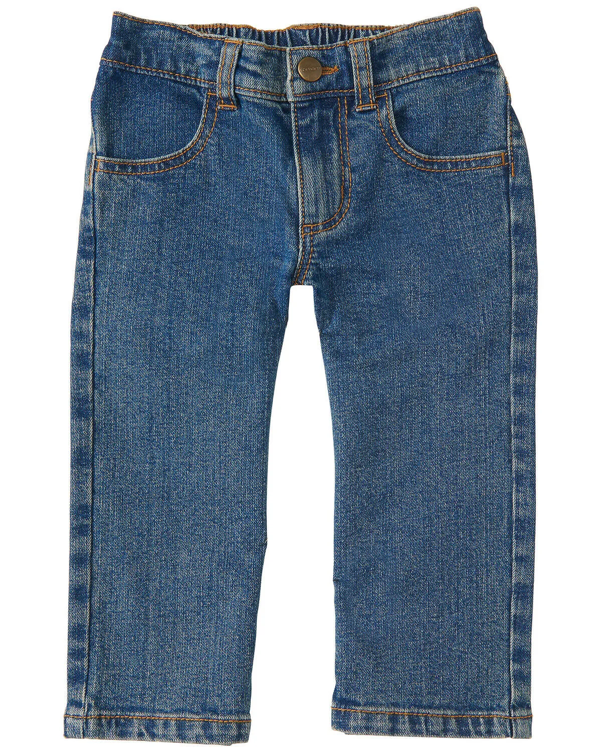 Product Name:  Carhartt Toddler Boys' Medium Wash Rib Waist Stretch Regular Fit Jeans