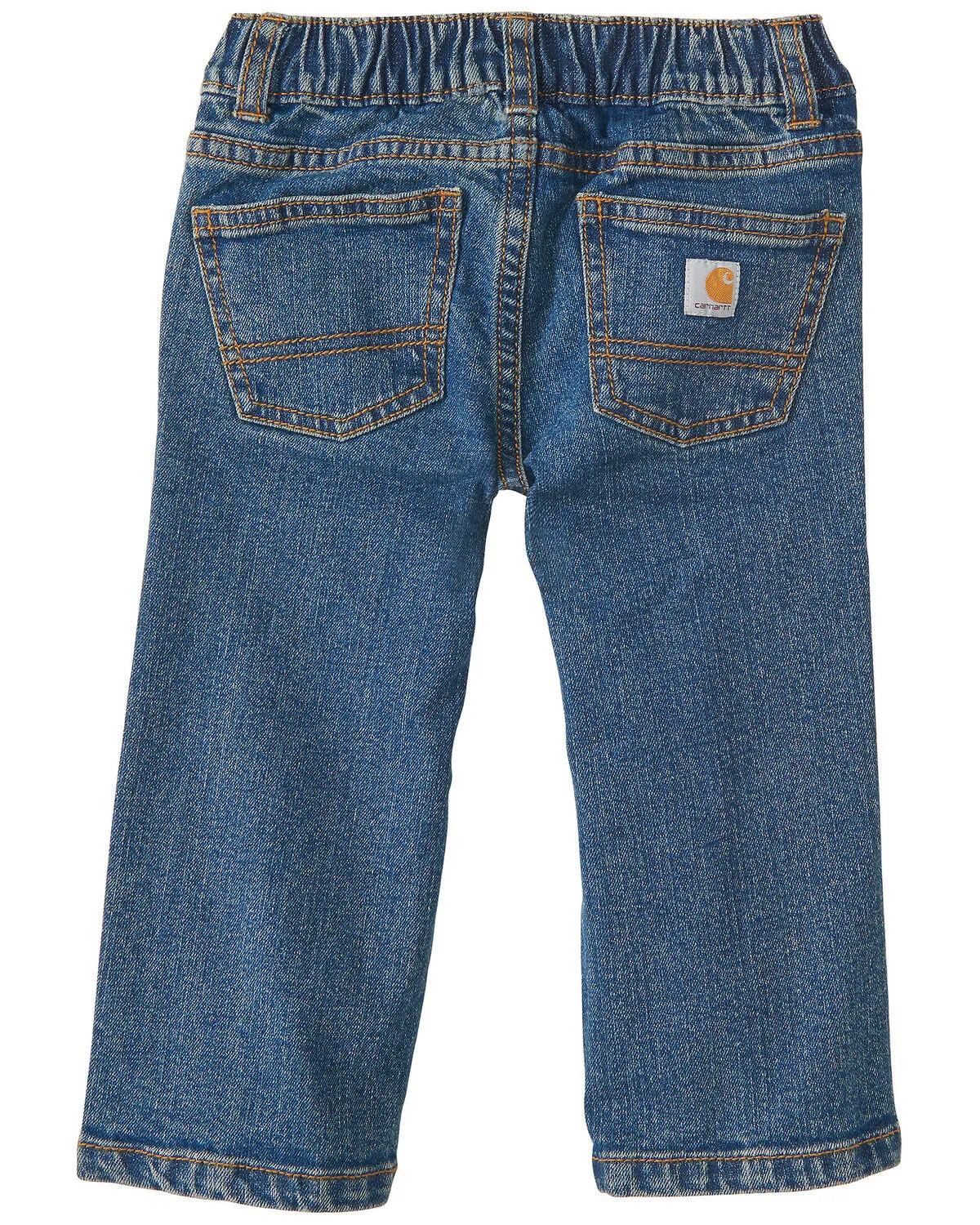 Product Name:  Carhartt Toddler Boys' Medium Wash Rib Waist Stretch Regular Fit Jeans