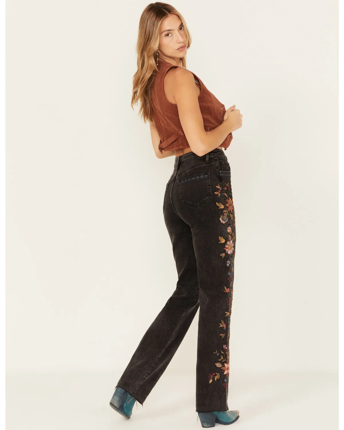 Product Name:  Driftwood Women's Chloe Zen Garden High Rise Wide Leg Jeans