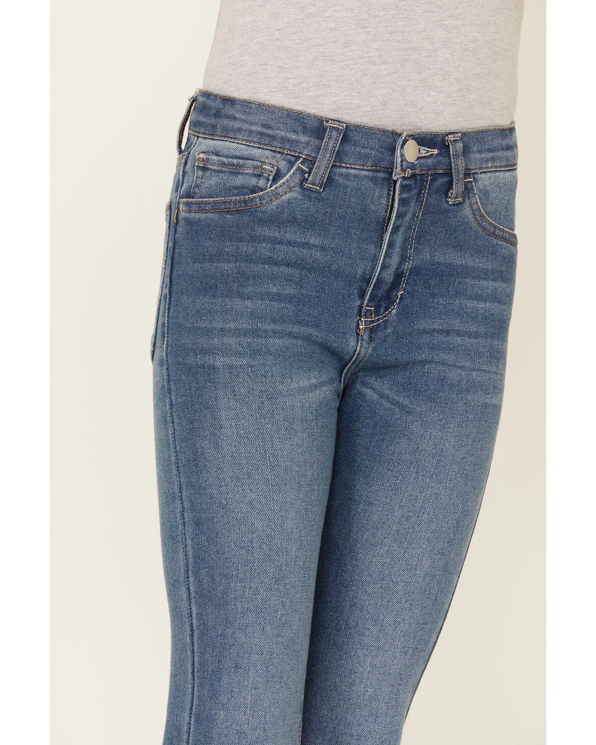 Product Name:  Levi's Girls' Dark Wash High Rise Cropped Flare Jeans