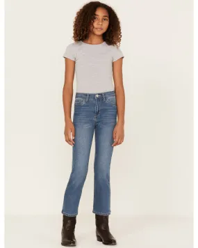 Product Name:  Levi's Girls' Dark Wash High Rise Cropped Flare Jeans