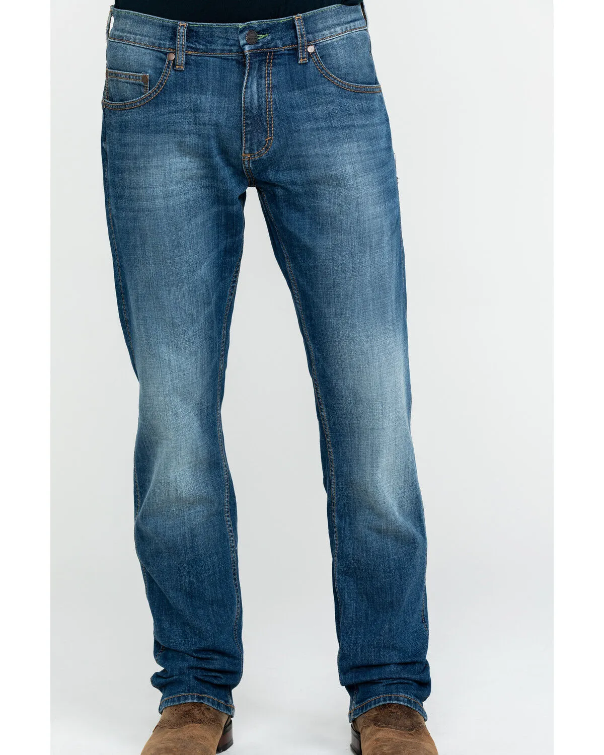 Product Name:  Wrangler Retro Men's Cottonwood Medium Wash Slim Straight Jeans