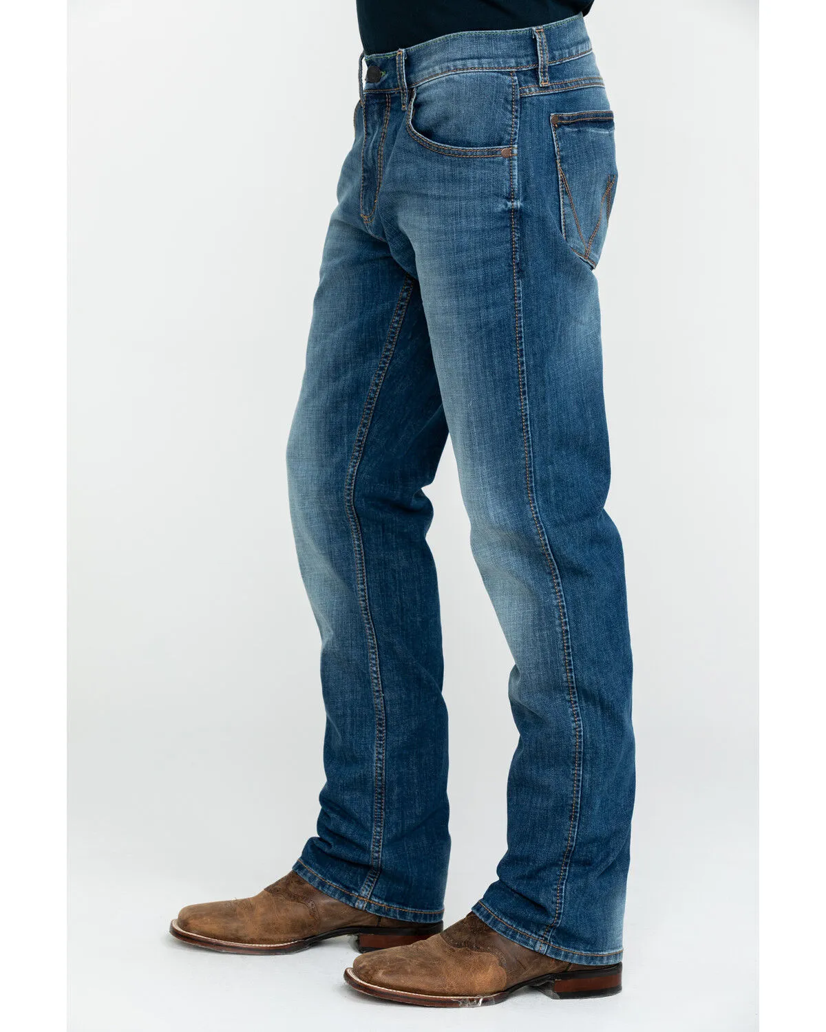 Product Name:  Wrangler Retro Men's Cottonwood Medium Wash Slim Straight Jeans