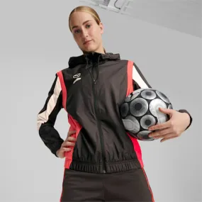 PUMA Queen Women's Football Jacket | PUMA Black-Fire Orchid-Warm White | PUMA Football | PUMA 