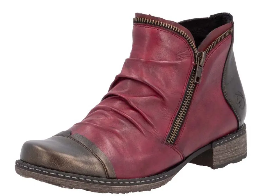 Remonte Red Side Zip Boot