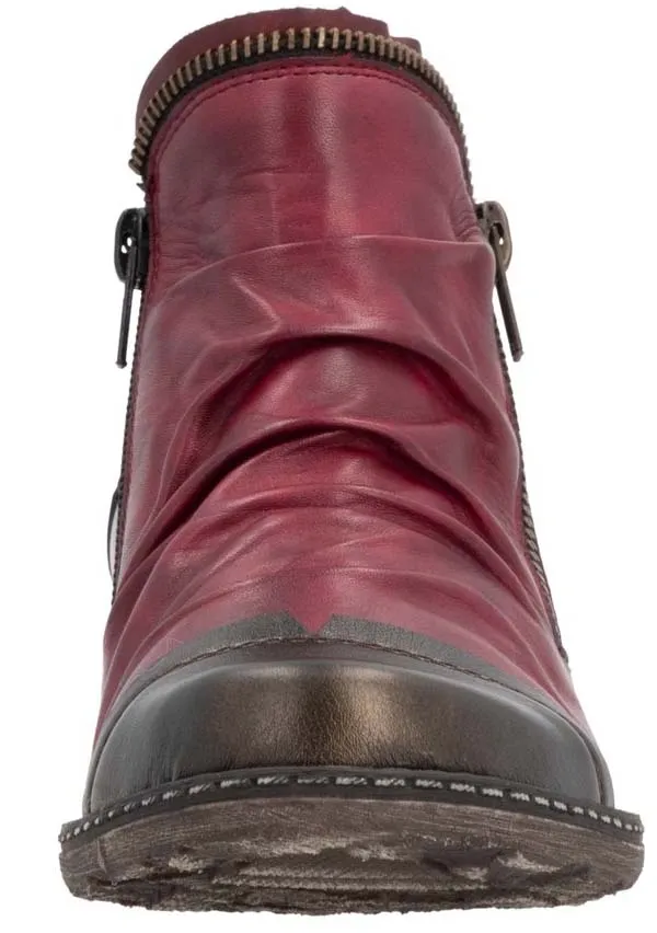 Remonte Red Side Zip Boot