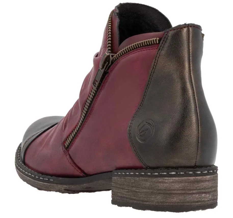 Remonte Red Side Zip Boot