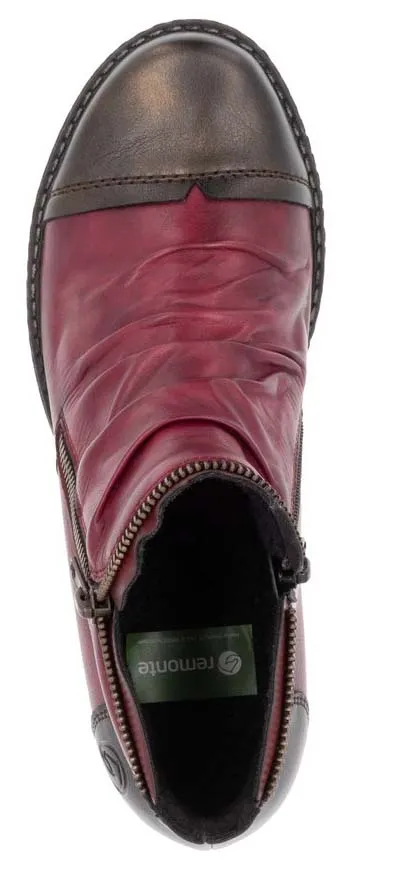 Remonte Red Side Zip Boot