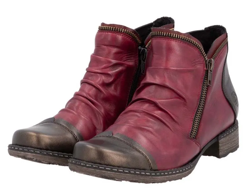 Remonte Red Side Zip Boot