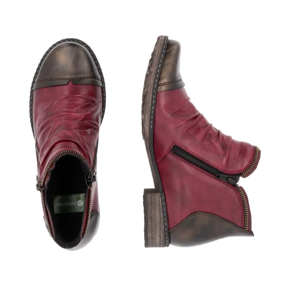 Remonte Red Side Zip Boot