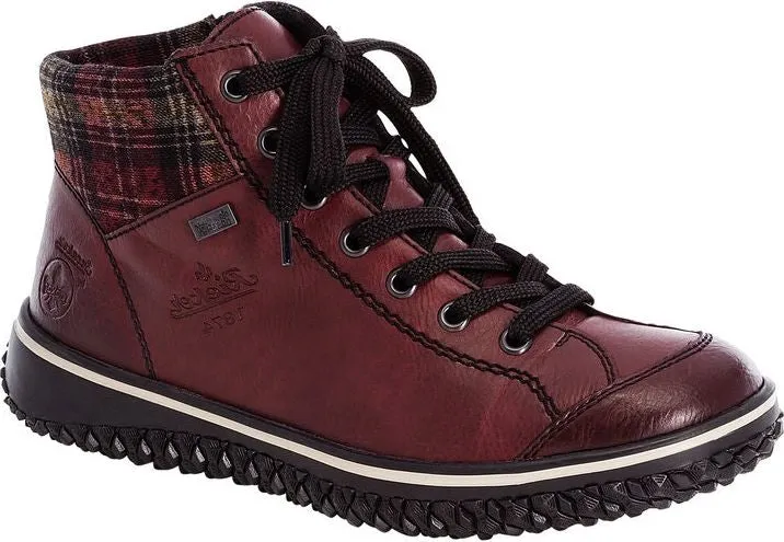 Rieker Wine Lace Up Boot