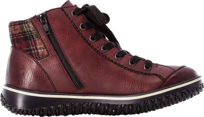 Rieker Wine Lace Up Boot